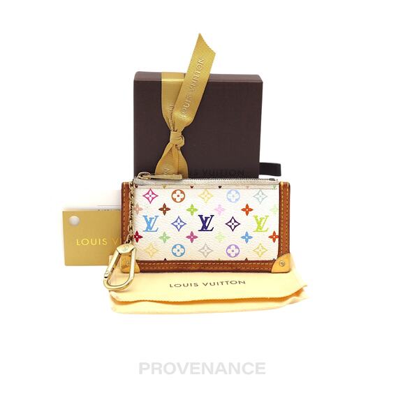 🔴 Louis Vuitton x Takashi Murakami Key Pouch Cles -  White - Picture 1 of 9